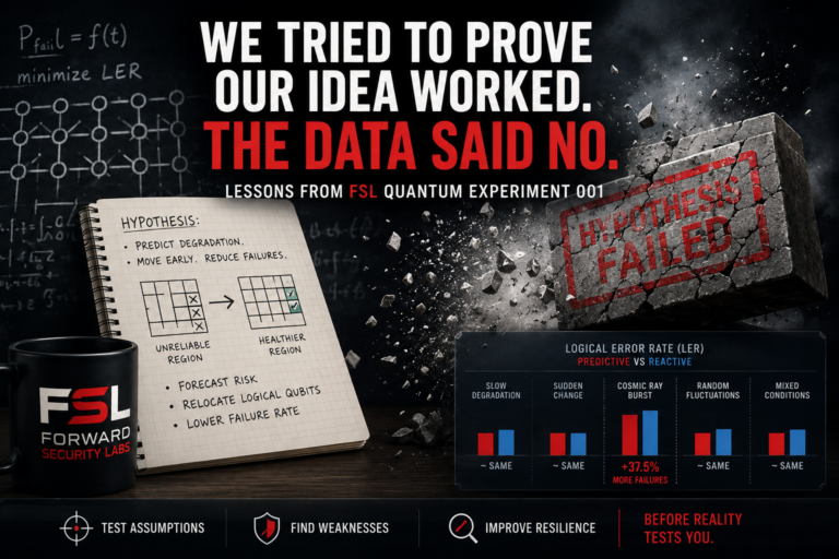 FSL Quantum Experiment 001 comparing predictive and reactive quantum error correction strategies